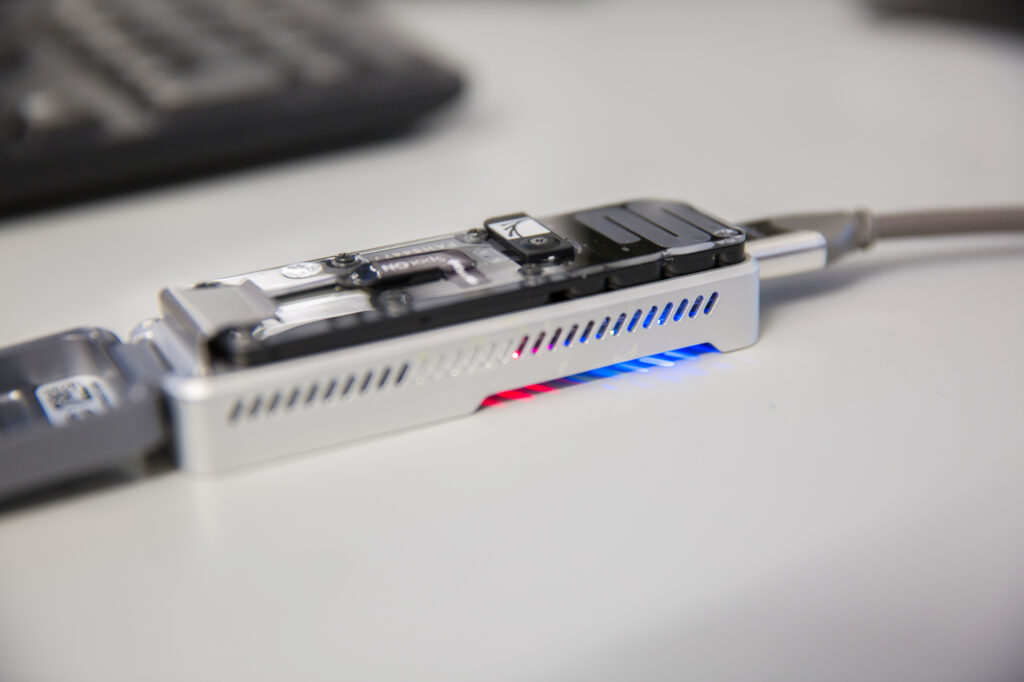 Small medical device used for testing samples.